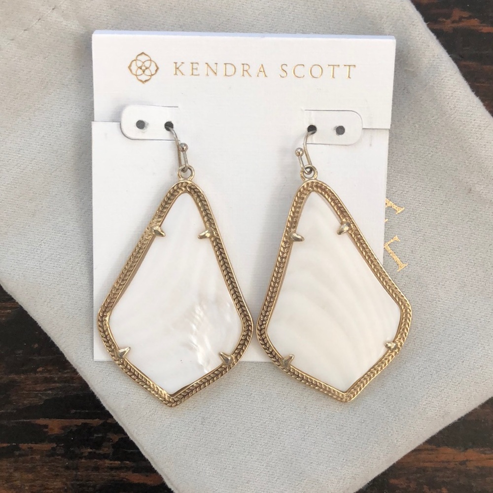 Kendra Scott Alexandra earrings in white